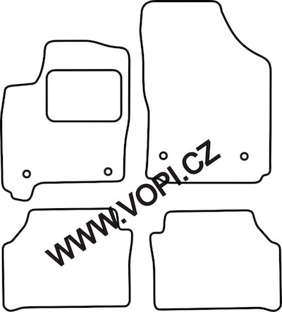 Textil-Autoteppiche Opel Meriva 2004 - 04/2010 Carfit (3442)